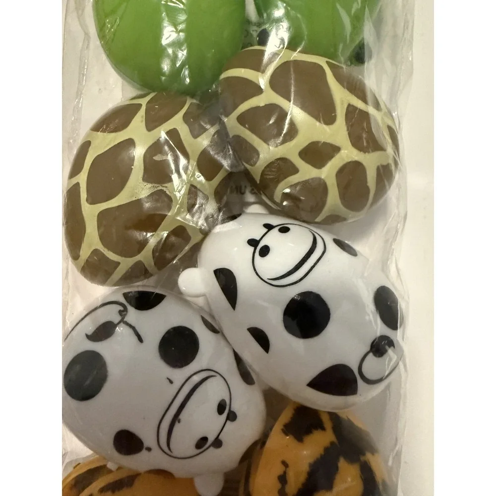 Easter Eggs Plastic Animal Characters Qty 18 (6 Medium & 12 small)